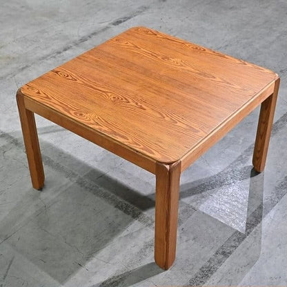 Vintage Beistelltisch aus Kiefernholz, quadratisch, skandinavisch, gebraucht