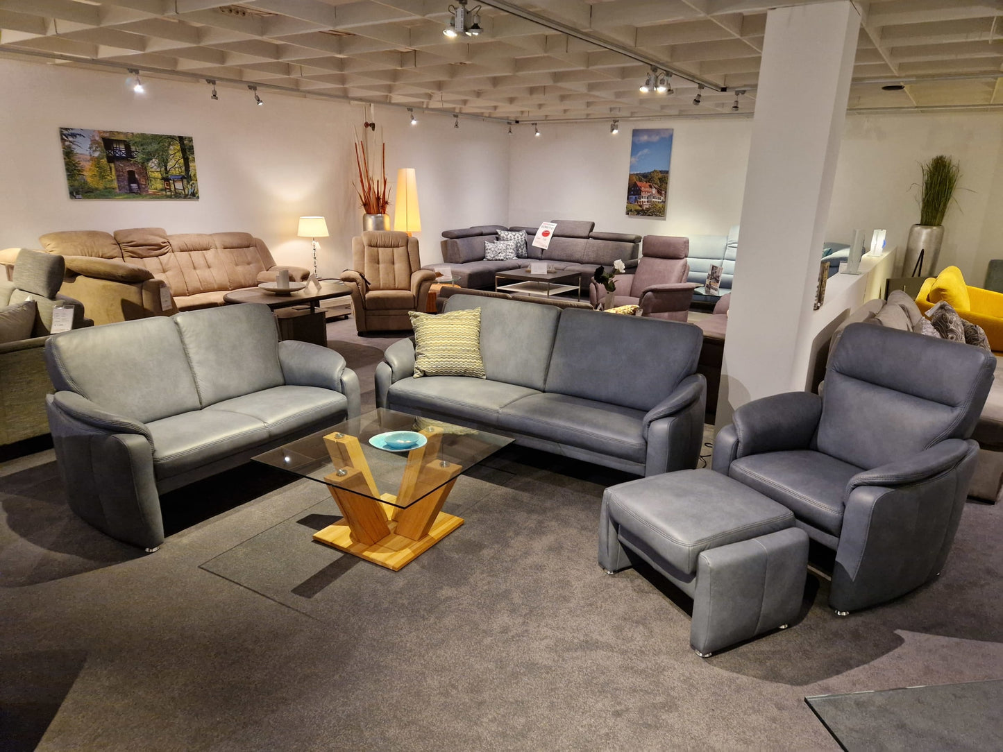 Modulsofa Bornholm 3-2-1 von Liva mit Hocker