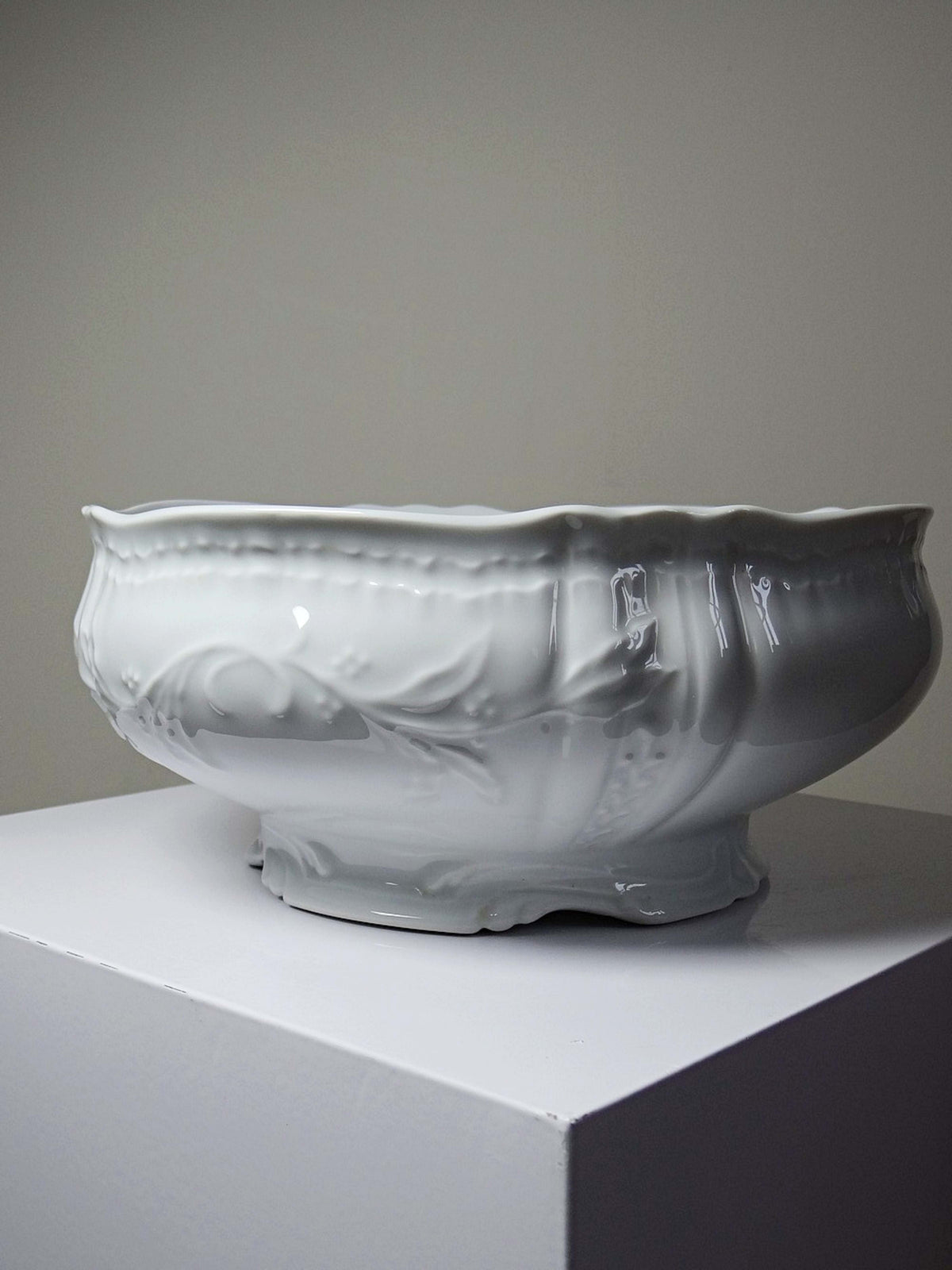 Vintage Salatschüssel "Louvre", Bernardaud zugeschrieben, Limoges Porzellan