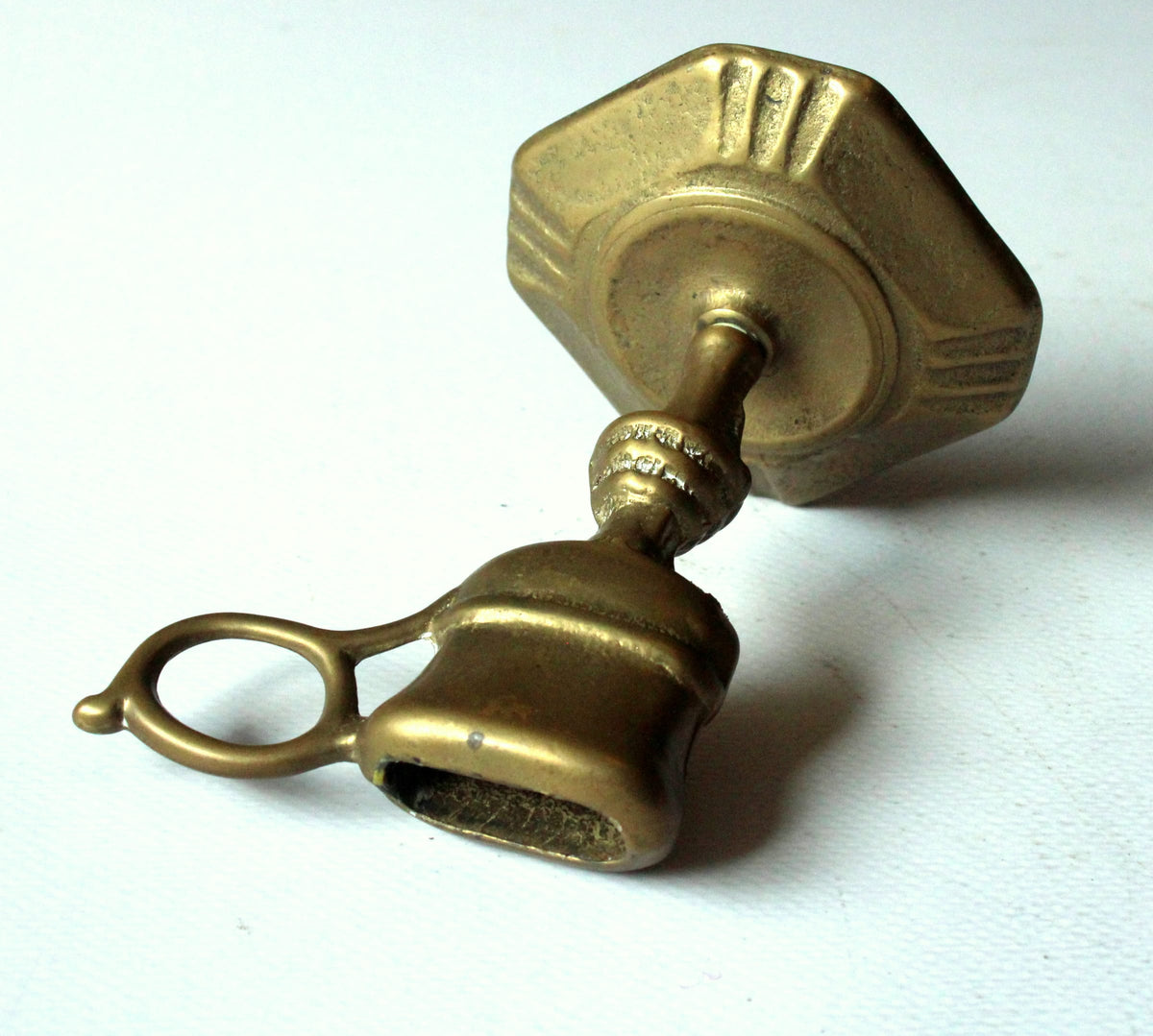 Vintage Kerzenschere mit Ständer aus Messing