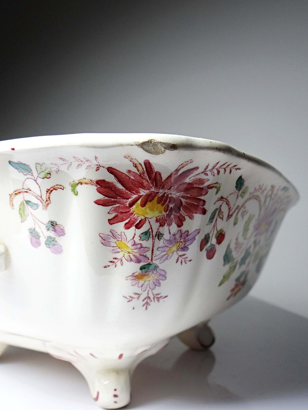 Vintage Terrine "Pâquerettes" von Longchamp, Art Nouveau
