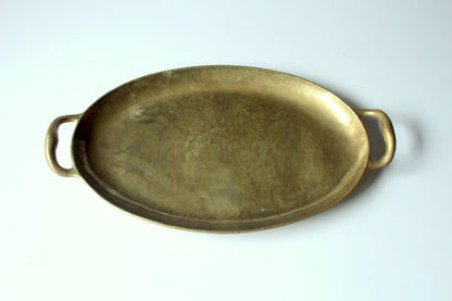 Vintage Serviertablett aus Massiv-Messing von Collini