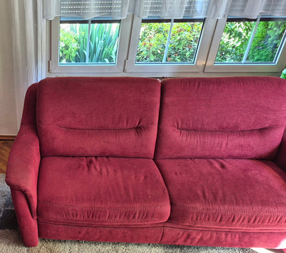 Polstergruppe Isabella von Möbel Braun, Set von 2 Sofas in Bordeaux