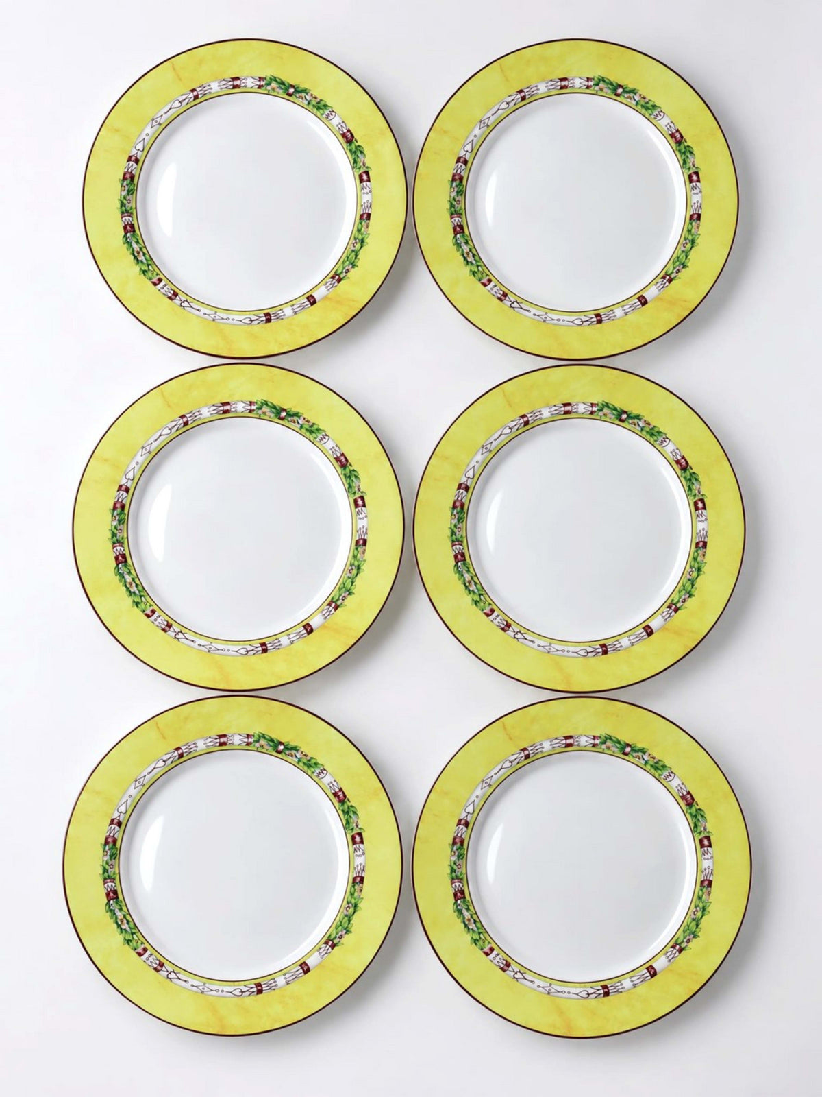 Set von 6 Vintage Dessertteller "Terre de Sienne" von Jean-Louis Coquet