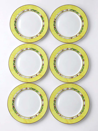 Set von 6 Vintage Dessertteller "Terre de Sienne" von Jean-Louis Coquet
