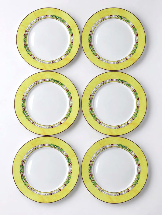 Set von 6 Vintage Dessertteller "Terre de Sienne" von Jean-Louis Coquet