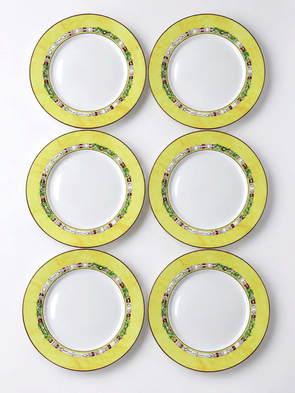 Set von 6 Vintage Dessertteller "Terre de Sienne" von Jean-Louis Coquet