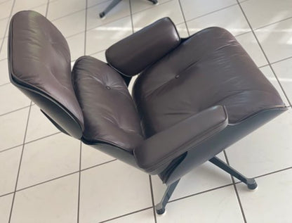 Vintage Lounge Sessel Set von 2 von Charles und Ray Eames für Herman Miller schwarz