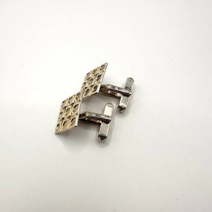 Vintage Manschettenknopf 800er Silber Reliefmuster