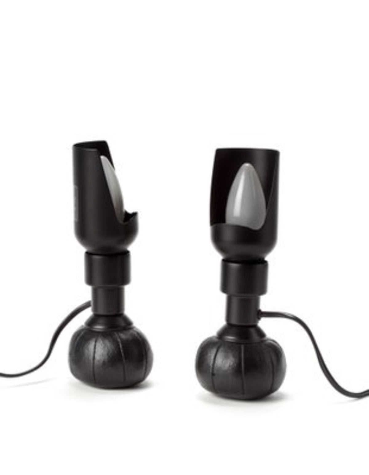 Vintage Tischlampe P600 von Gino Sarfatti für Arteluce, schwarz, Set von 2