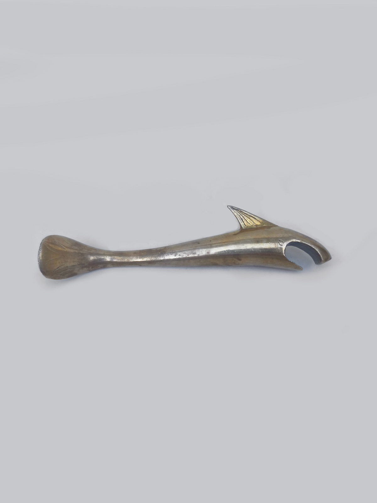 Vintage Flaschenöffner Hai aus Messing