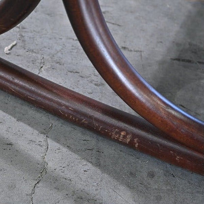 Vintage Schaukelstuhl "No.5-RU" von Akita Mokko für IDC Otsuka Möbel, Bugholz, Rattan, gebraucht