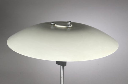 Vintage Tischleuchte PH 4/3 von Poul Henningsen für Louis Poulsen weiß silber