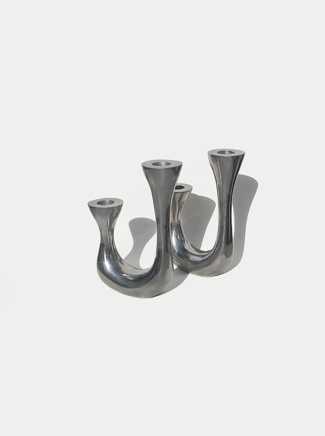 Set von 2 Vintage Kerzenhalter