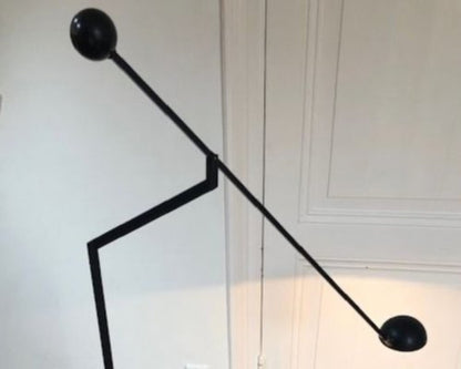 Vintage Stehlampe von Soelken für Soelken schwarz flexibel
