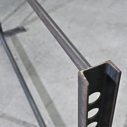Vintage Garderobe im Industriedesign mit Lochblech, rechteckig, gebraucht