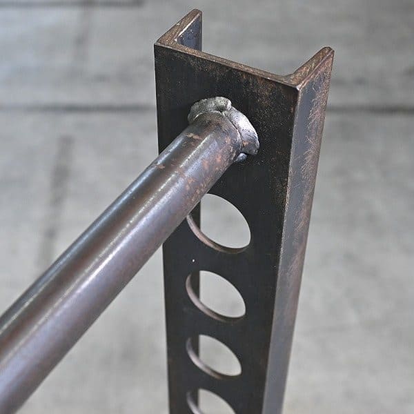 Vintage Garderobe im Industriedesign mit Lochblech, rechteckig, gebraucht