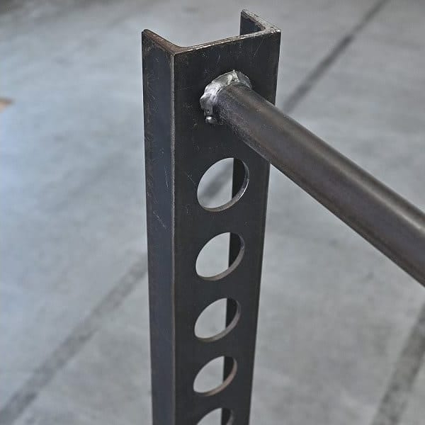 Vintage Garderobe im Industriedesign mit Lochblech, rechteckig, gebraucht