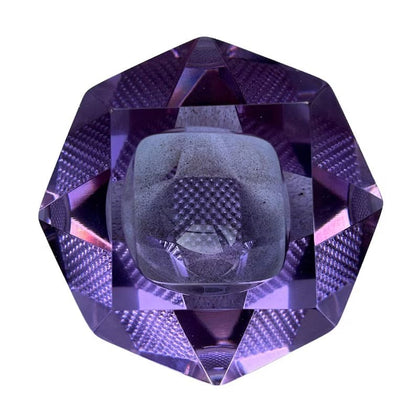 Vintage Achteckige Glasschale Lila