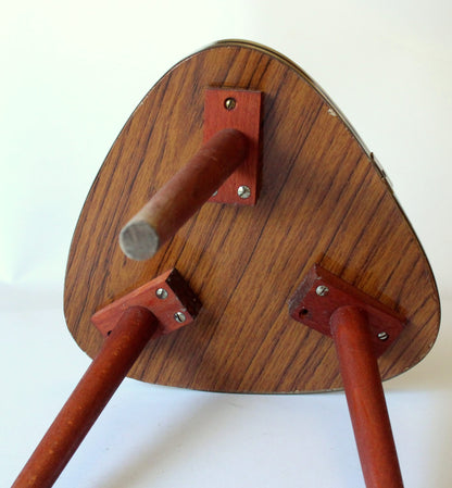 Vintage Blumenhocker Nierentisch aus Holz