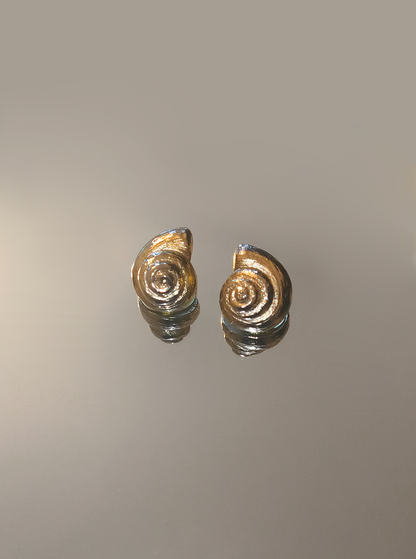 Vintage Ohrclip Shell Set von 2