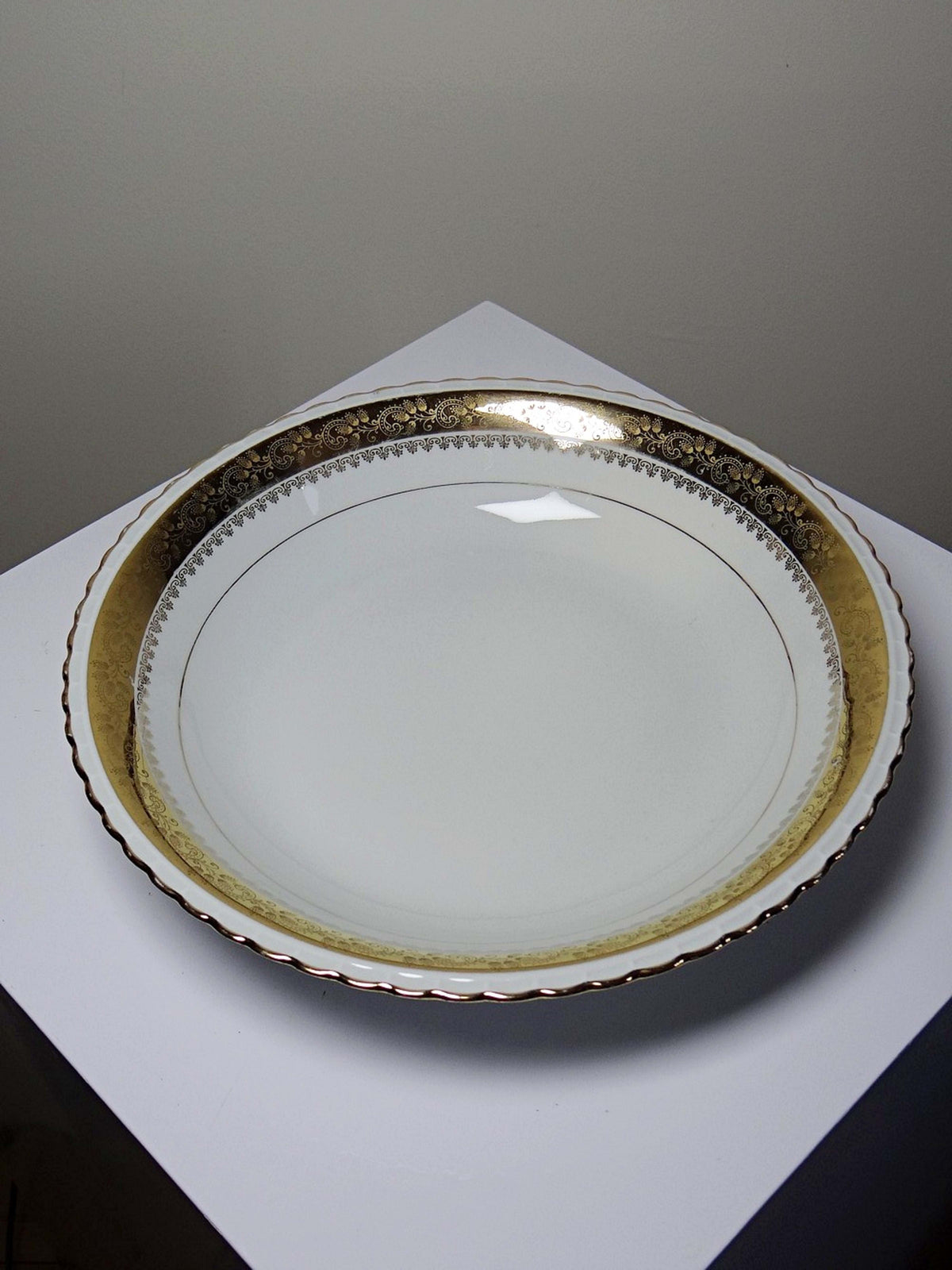Vintage Servierschale Limoges Porzellan vergoldet von ADP Royal Limoges