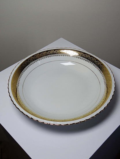 Vintage Servierschale Limoges Porzellan vergoldet von ADP Royal Limoges
