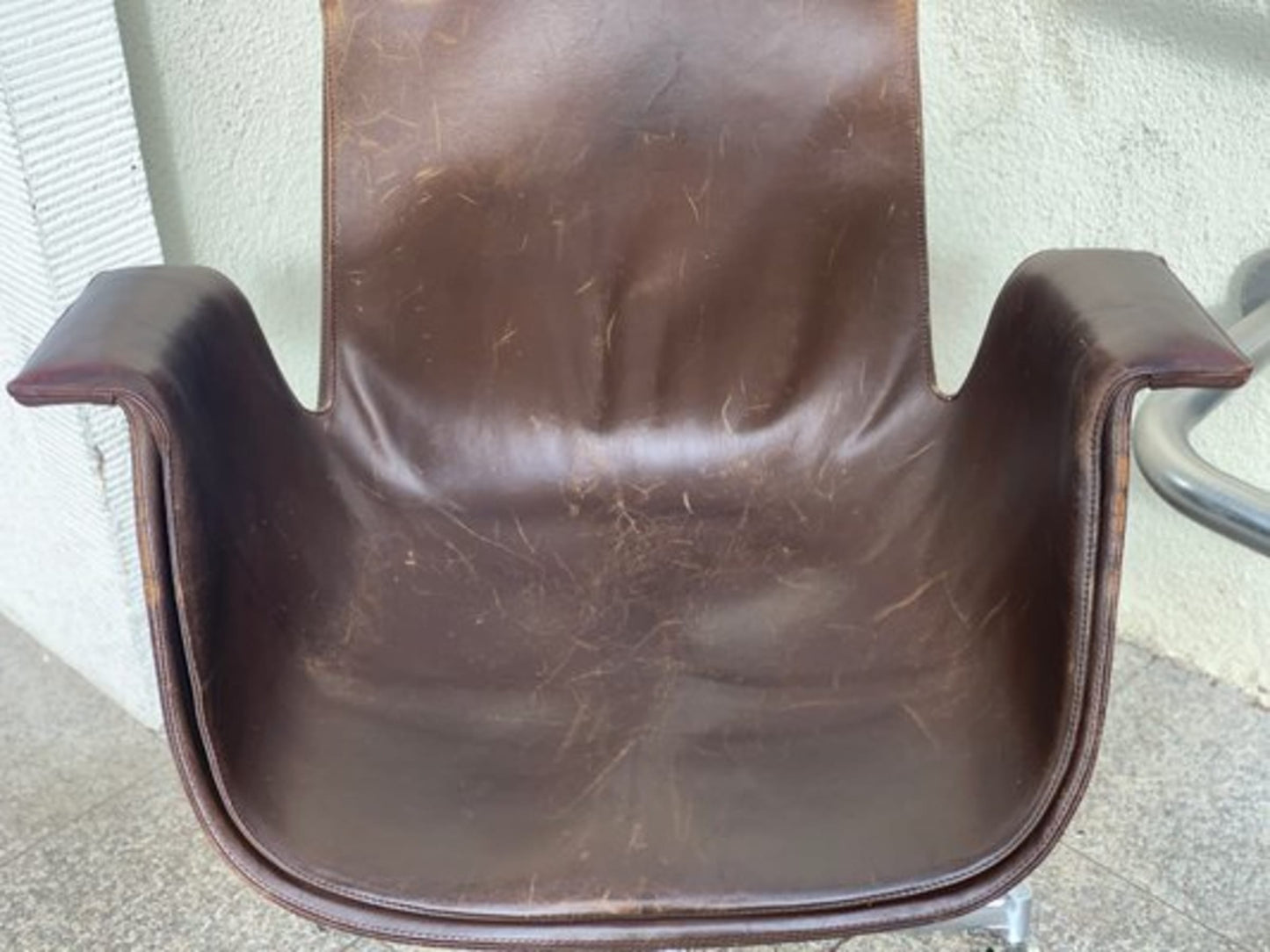 Vintage Stuhl Tulip FK 6727 von Preben Fabricius und Jørgen Kastholm für Kill International Braun, Silber