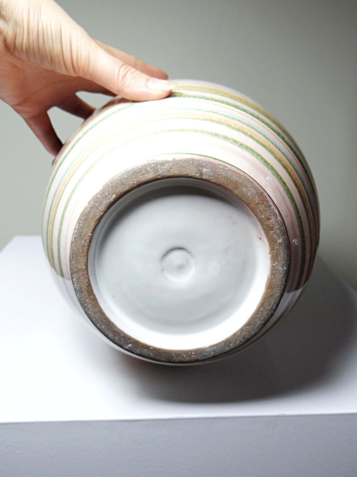 Vintage Keramikvase mit irisierender Glasur, Spanien