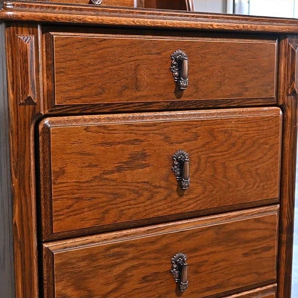 Vintage Frisiertisch Bruges mit Spiegel und Hocker von Mitsukoshi