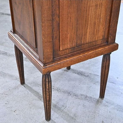 Vintage Konsole von England, Eichenholz, Marmorplatte