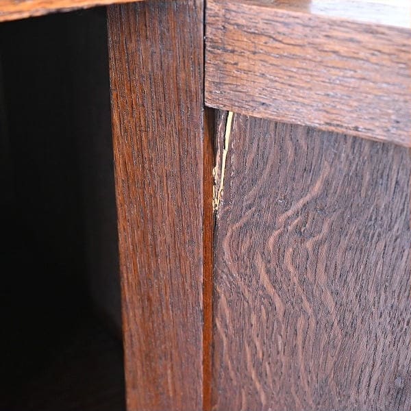 Vintage Konsole von England, Eichenholz, Marmorplatte