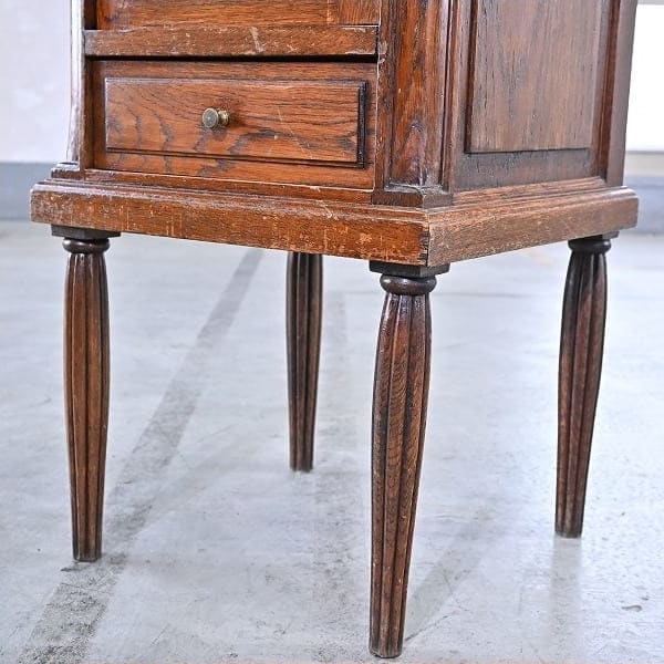 Vintage Konsole von England, Eichenholz, Marmorplatte