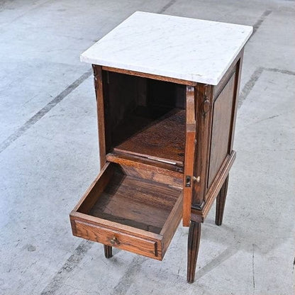 Vintage Konsole von England, Eichenholz, Marmorplatte