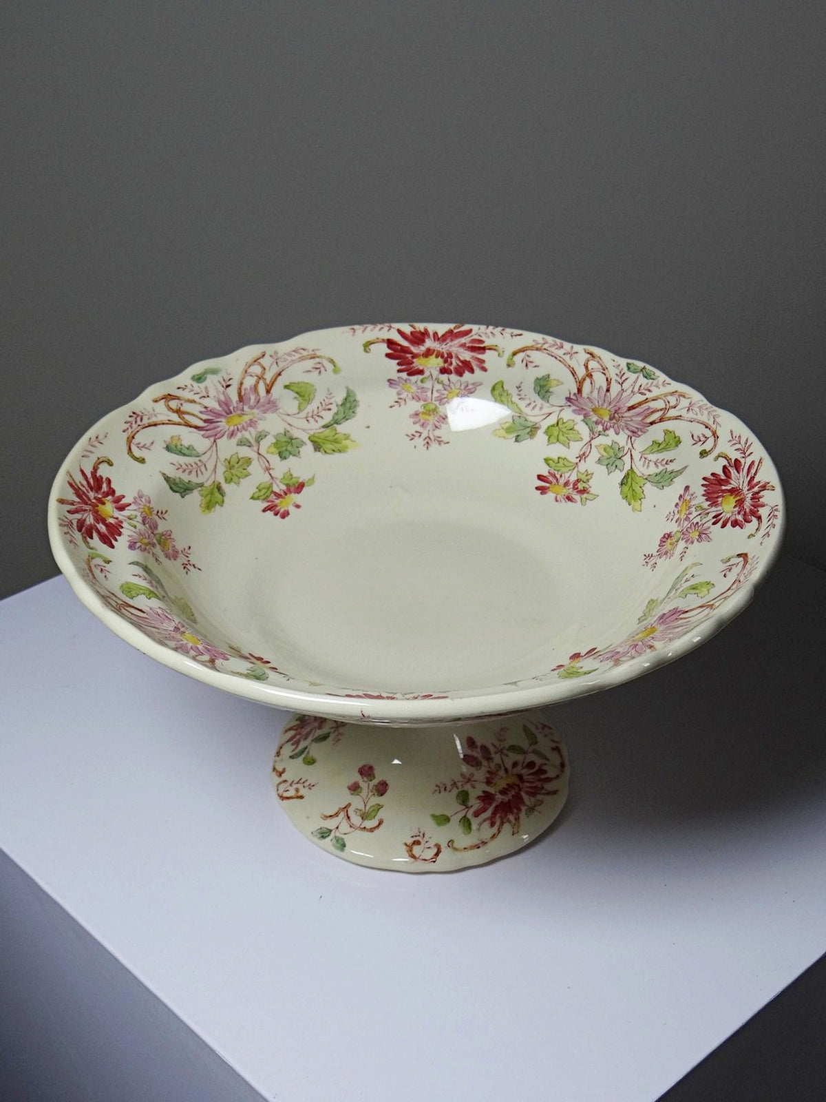 Vintage Keramikschale "Pâquerettes" von Longchamp, Art Nouveau