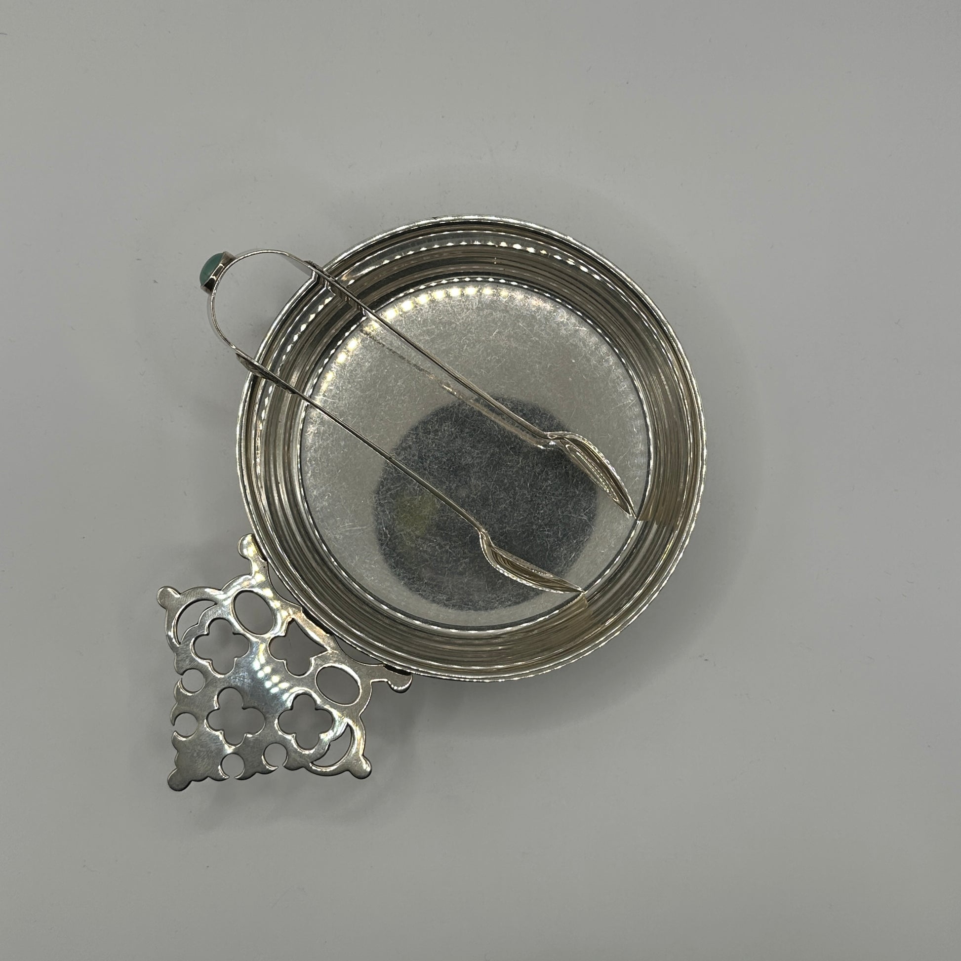 Vintage Set von 3 Cartier Schale, Untersetzer und Elefanten-Löffelzange von Cartier