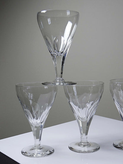Set von 8 Vintage Kristallgläser zugeschrieben Moser, Böhmen