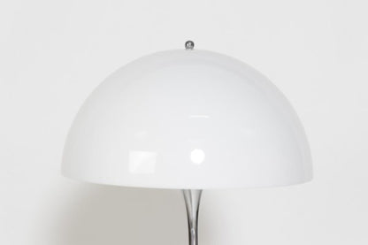 Vintage Panthella Stehlampe von Verner Panton für Louis Poulsen silberfarben, weiß
