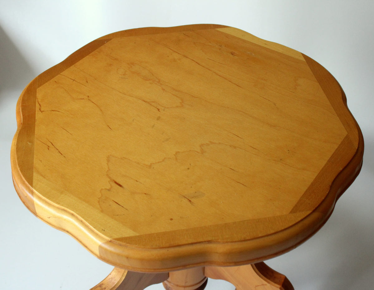 Vintage Blumenhocker aus Holz, Mid-Century