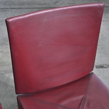 Vintage Stuhl Arcara von Paolo Piva für B&B Italia Set von 2, Leder, Chromring