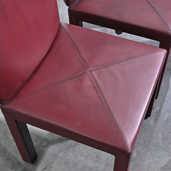 Vintage Stuhl Arcara von Paolo Piva für B&B Italia Set von 2, Leder, Chromring