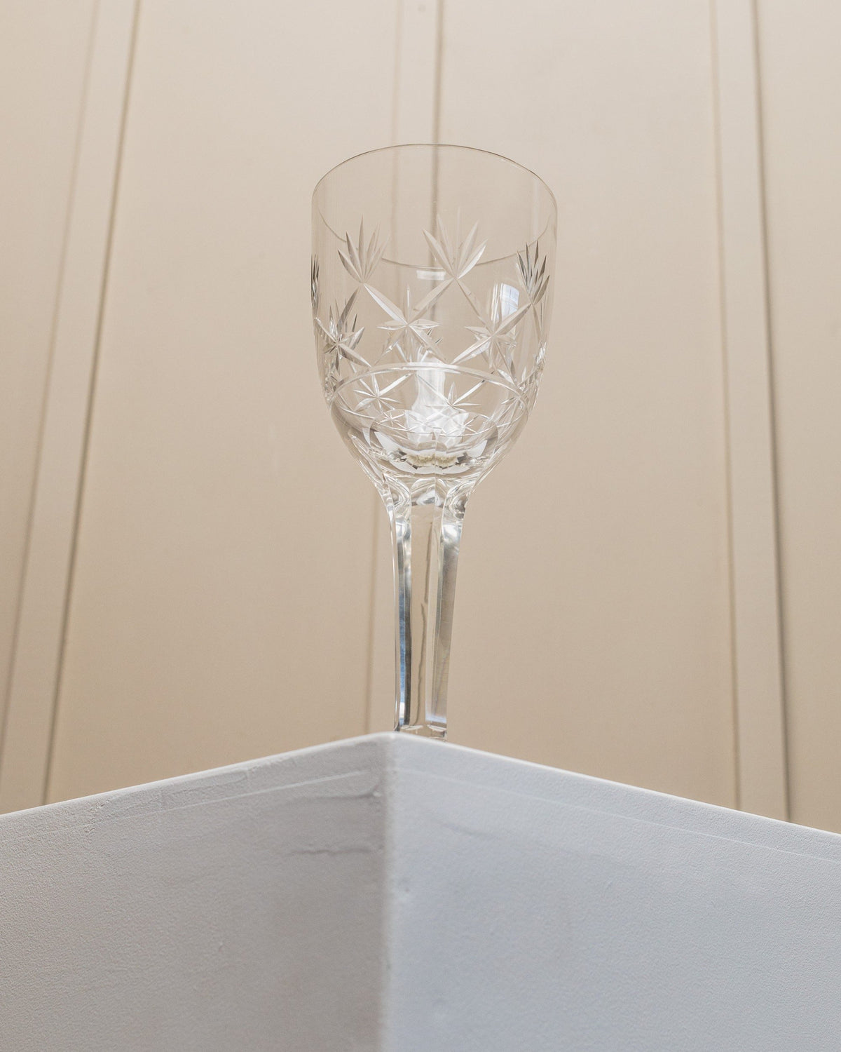 Vintage Wine Glass Crystal by Saint Louis, Blue, 1930s