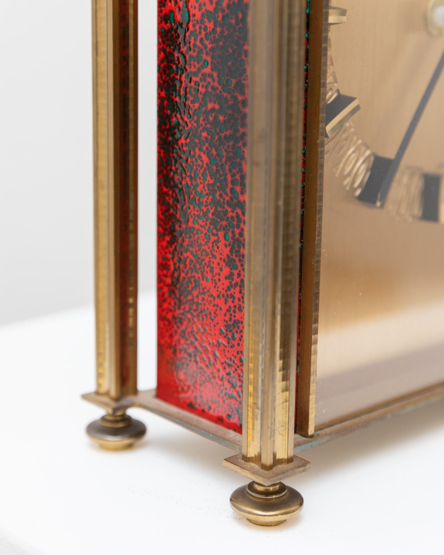 Vintage clock by Atlanta red brass 1970s