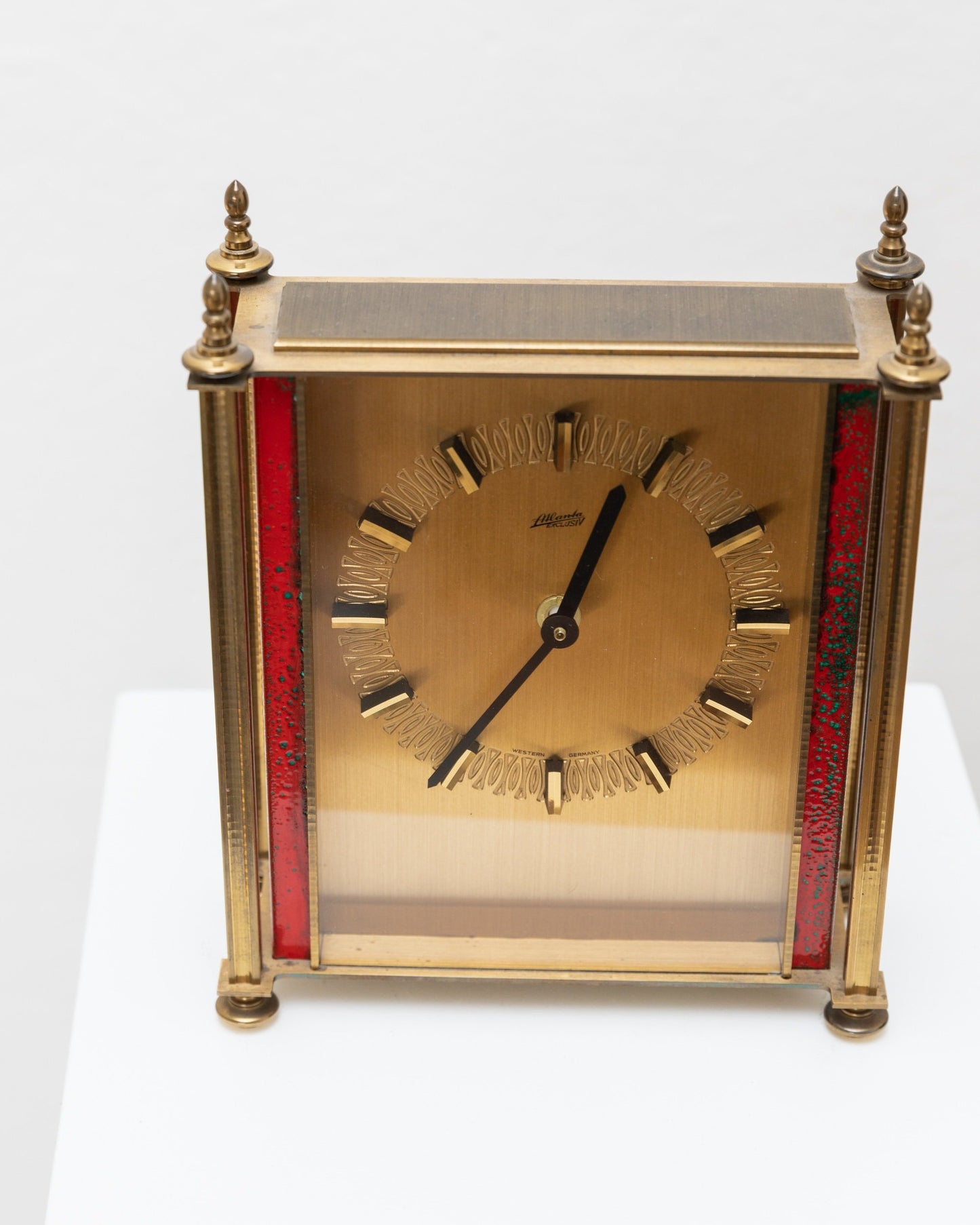 Vintage clock by Atlanta red brass 1970s