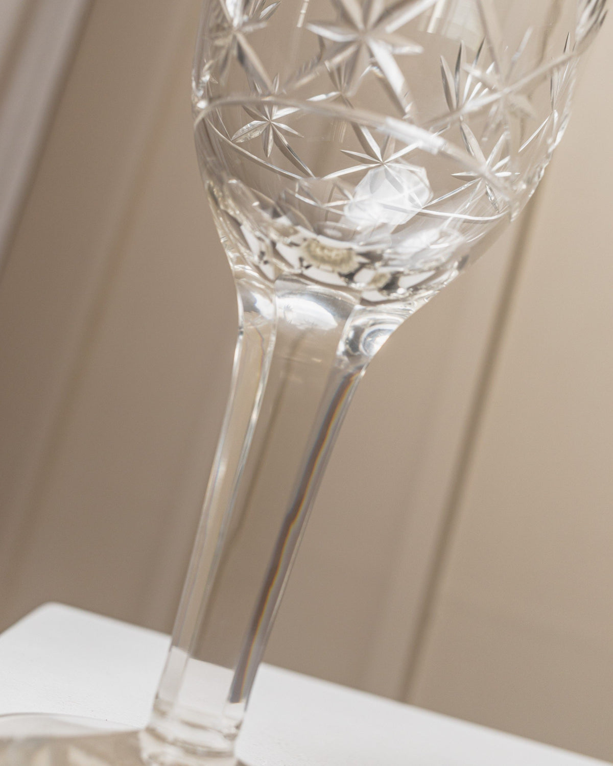 Vintage Wine Glass Crystal by Saint Louis, Blue, 1930s
