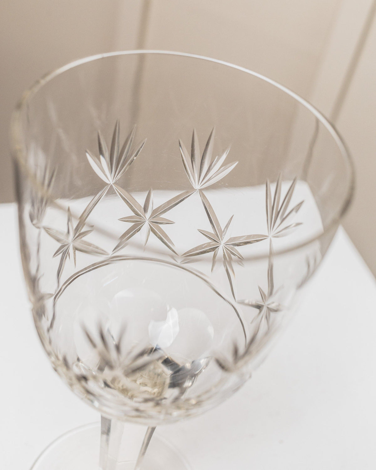 Vintage Wine Glass Crystal by Saint Louis, Blue, 1930s