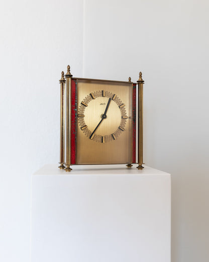 Vintage clock by Atlanta red brass 1970s