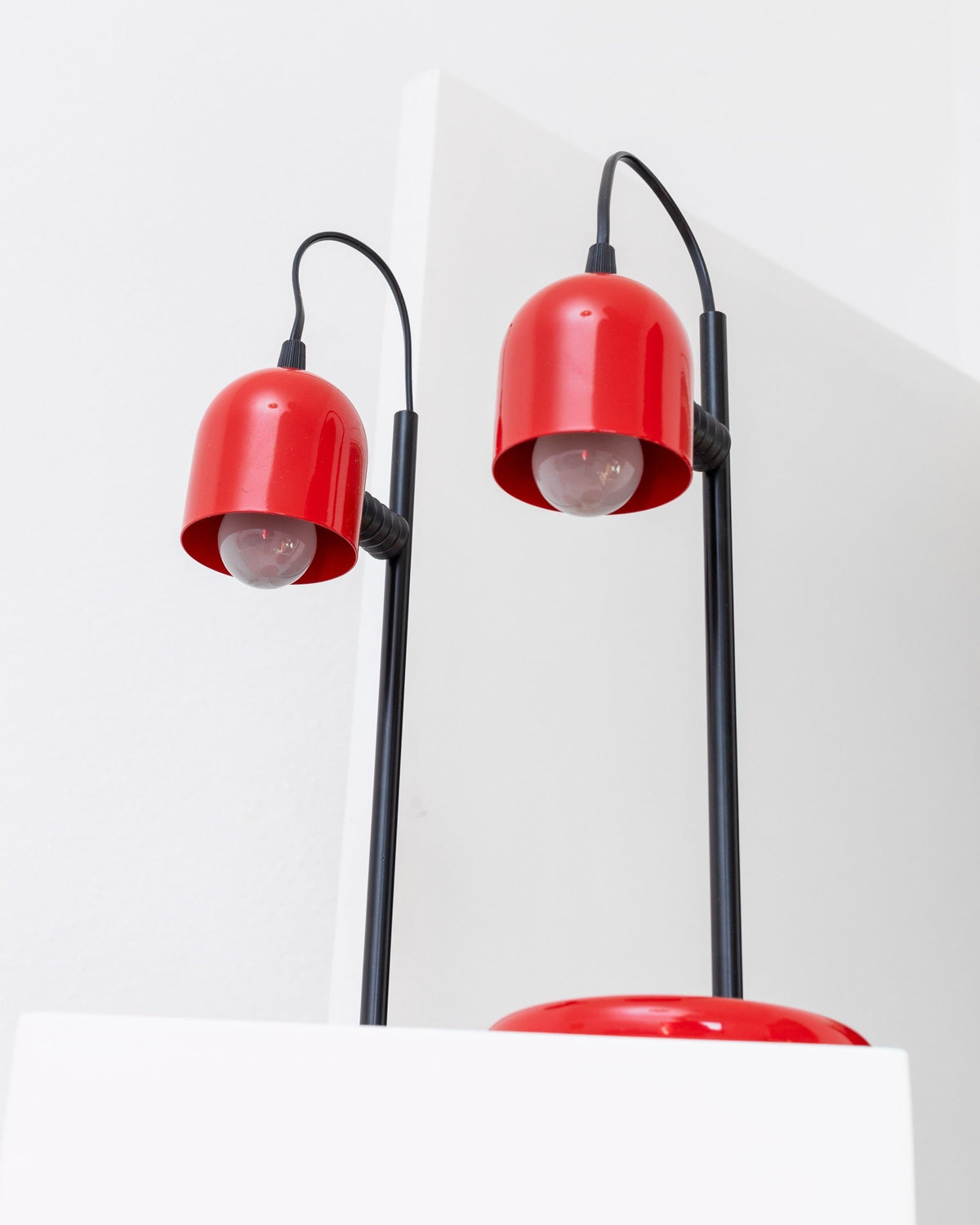 Vintage Tischlampe rot Postmodernes Memphis-Design 1980er Set von 2