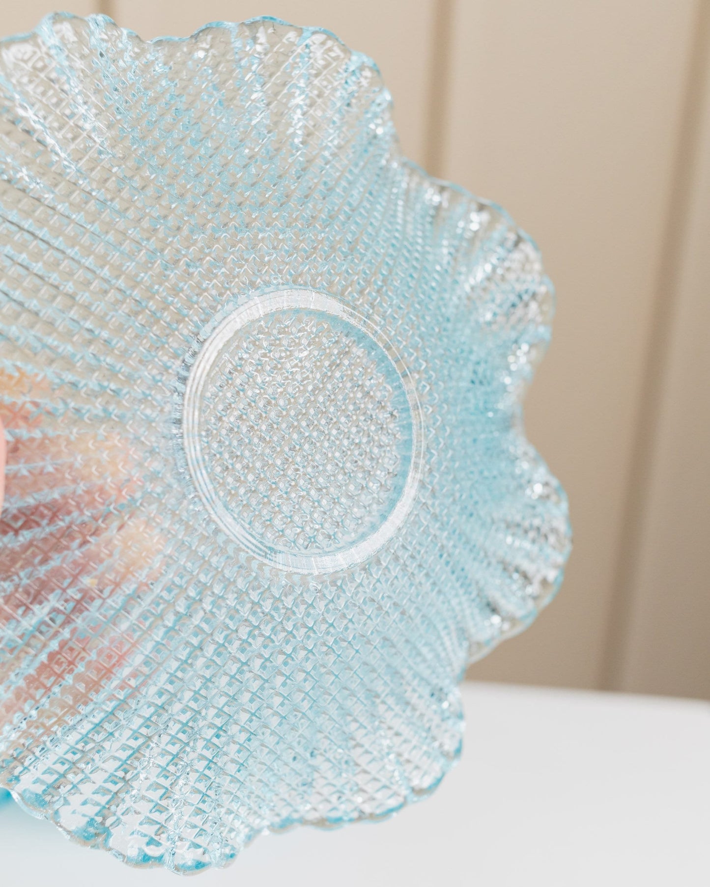 Vintage Bowl Crystal Glass Turquoise by Fenton Set of 6