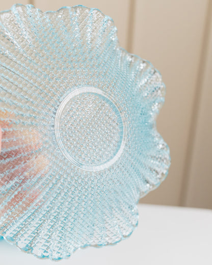 Vintage Bowl Crystal Glass Turquoise by Fenton Set of 6